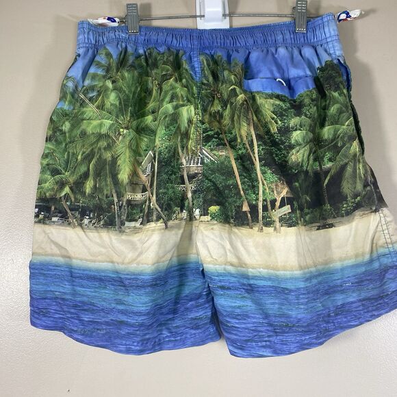 Tokyo Laundry Swim Board Lined Shorts Men W32 XL Hawaiian Tropical Floral  Beach - Picture 7 of 14